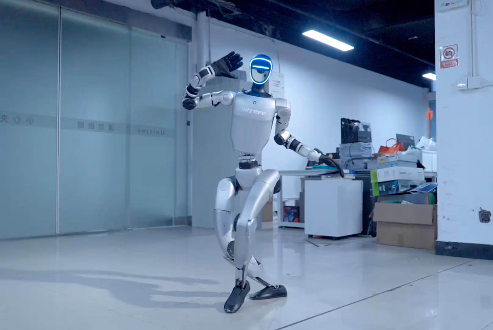 A robot struggling to perform a simple physical task that a human would do effortlessly without thinking